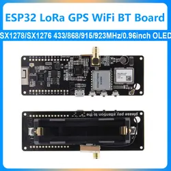 Placa de desarrollo GPS TTGO Meshtastic T-Beam ESP32 LoRa con OLED de 0,96 pulgadas 128*64 WiFi y BLE SX1278/SX1276 433/868/915/923MHz