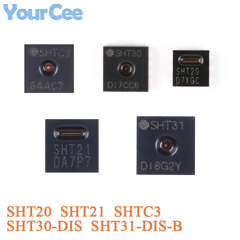 5 uds/1 unidad SHT31 SHT30 DFN-8 SHT21 SHT20 DFN-6 SHTC3 DFN-4 Sensor Digital de temperatura y humedad SHT30-DIS SHT31-DIS-B SHT35-DIS