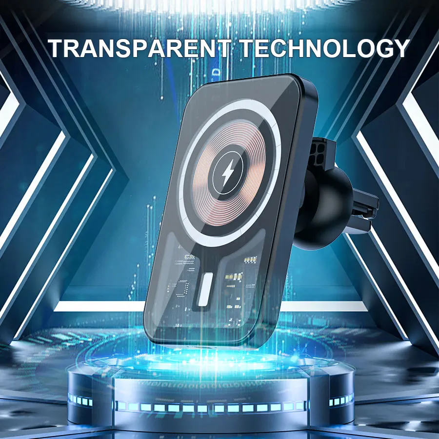 Cargador inalámbrico magnético de 30W para salida de aire de coche, soporte para teléfono, estación de carga rápida para iPhone 12 13 14 Pro Max macsafe - imagen 3