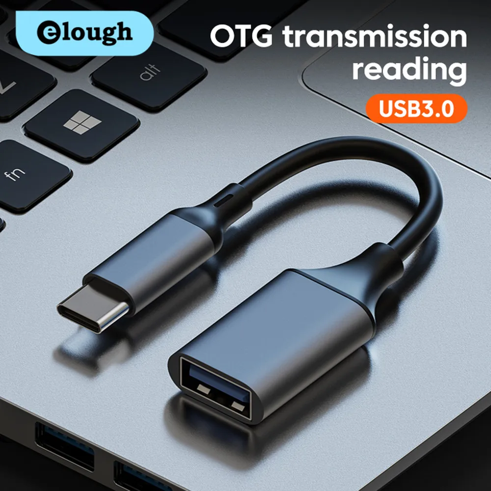 Elough-Adaptador tipo c a USB 3,0 OTG, carga rápida, transferencia de datos, convertidor de unidad Flash USB para Huawei, Samsung, PC, usb 3,0 - imagen 2