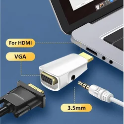 Adaptador HDMI a VGA con Audio Full HD 1080p