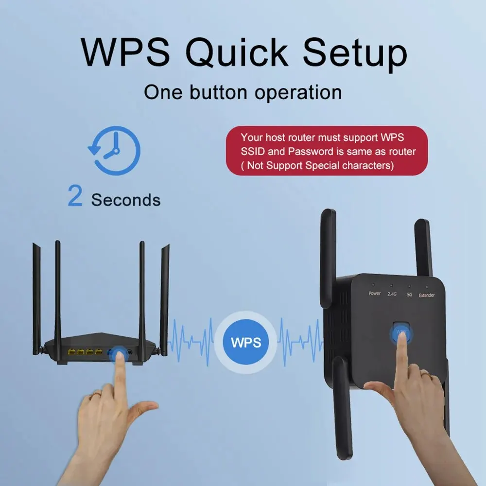 AliExpress Collection Repetidor WiFi AC1200 de 5Ghz, enrutador de 1200Mbps, 2,4G y 5GHz WiFi de amplificador de señal, Red de largo alcance - imagen 5