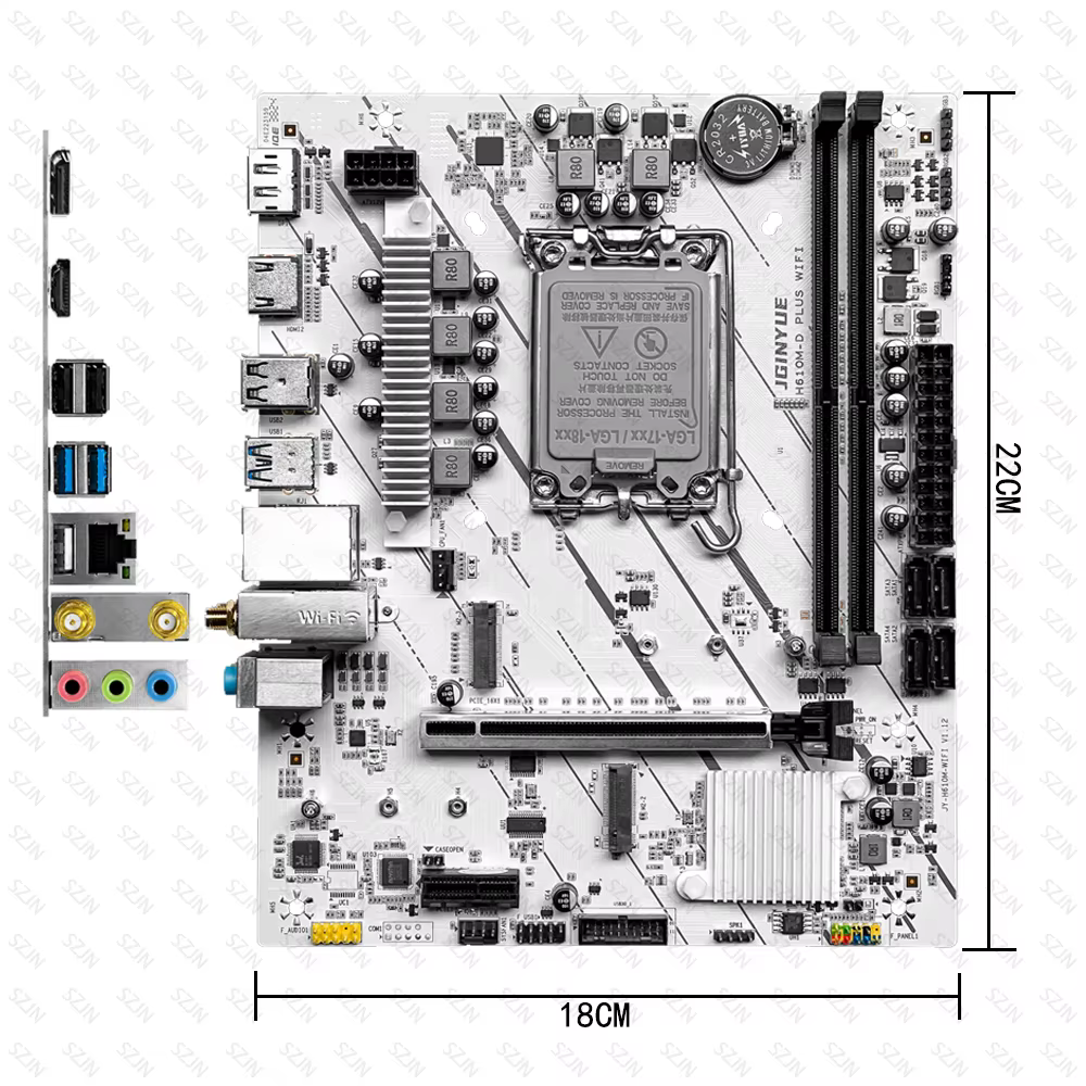 JGINYUE Placa base H610M Intel Core i5-12490F DDR4 32GB 3200MHz WIFI - imagen 3