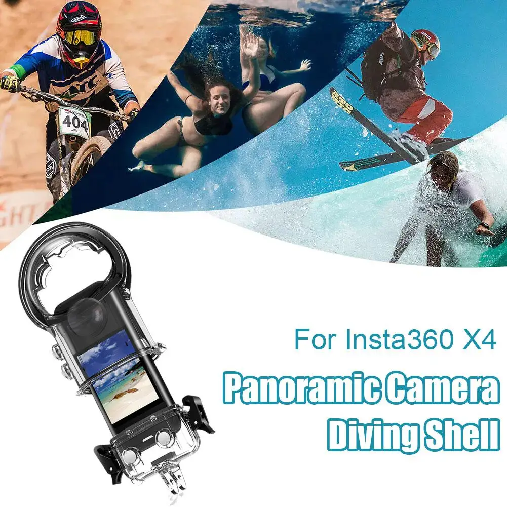 Funda protectora de buceo impermeable para cámara Insta360 X4, carcasa subacuática, accesorios antiarañazos, T9N0 - imagen 4