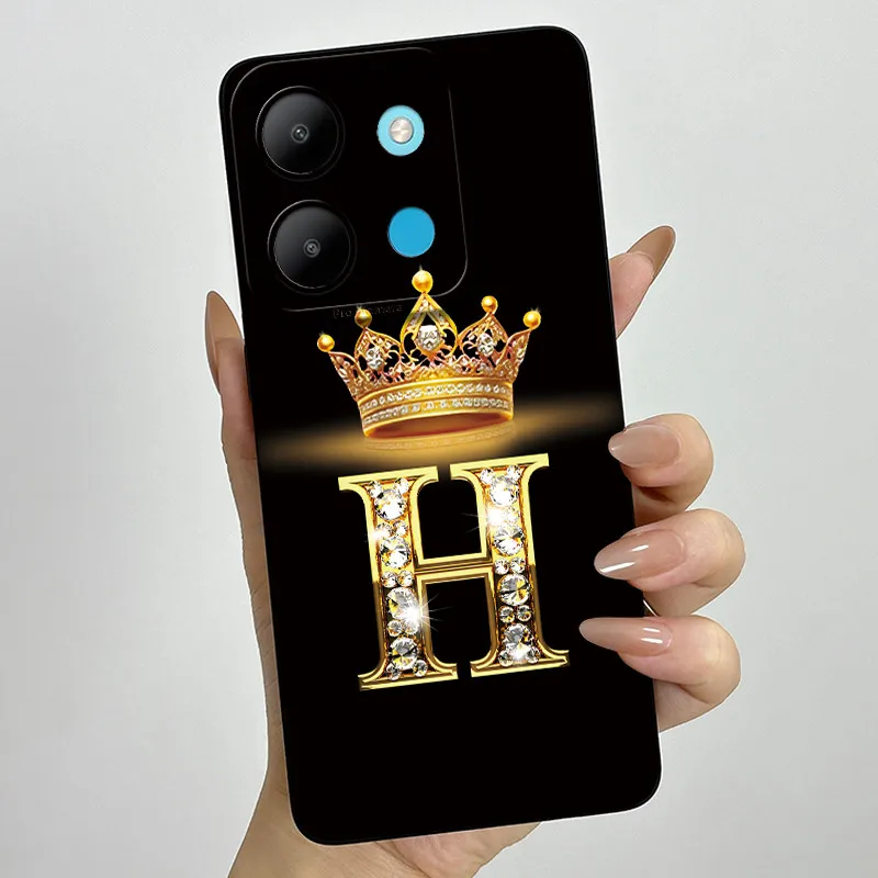 Para Infinix Smart 7 X6515 funda de silicona corona letra a prueba de golpes Coque Smart 7 HD X6516 funda para teléfono infinix Smart7 Plus - imagen 4