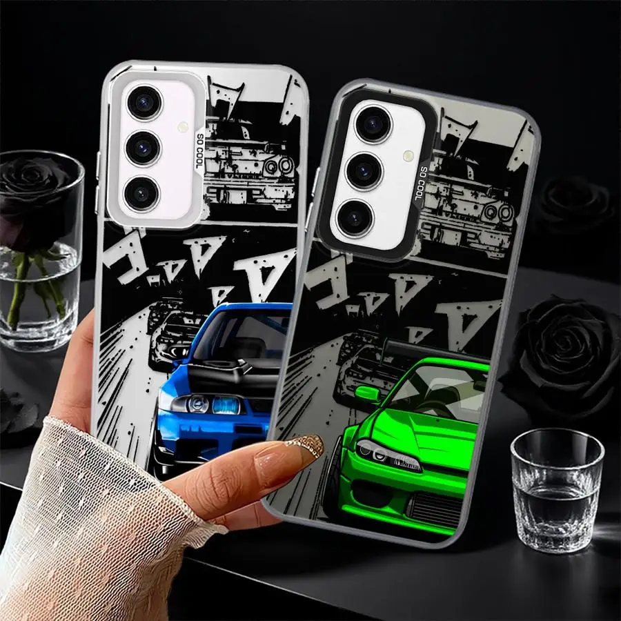 Case for Samsung Galaxy A22 A52 A25 A53 A24 A26 A36 A32 A23 A73 A33 A34 Back Phone Cover Japanese Drift Car - imagen 4