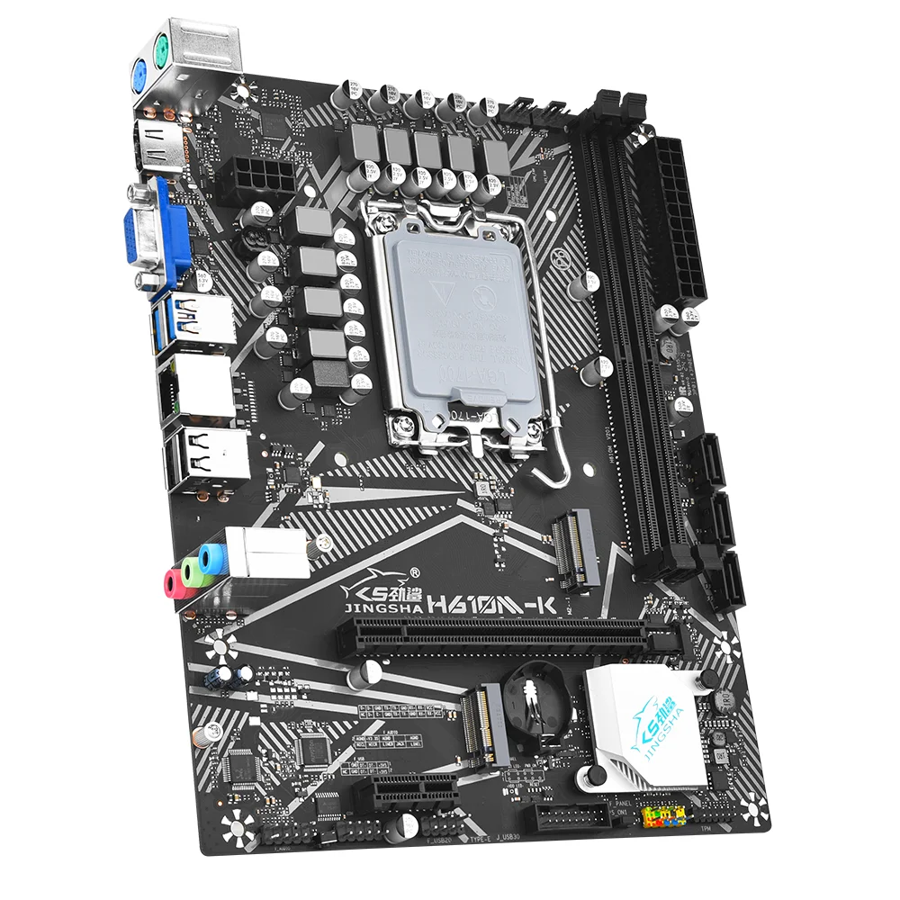 Juego de placa base JINGSHA H610M-K con Kit Core I3 12100F DDR4 32GB 3200MHz PCI-E 5,0 compatible con M.2 NVME NGFF SATA 3 ATX de escritorio - imagen 2