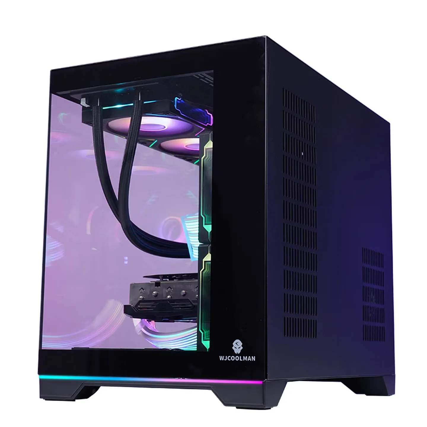 WJCOOLMAN Lonely Warrior Rainbow Edition Ocean View Room Caja de computadora compatible con refrigeración por agua 360/tira de luz ARGB - imagen 5