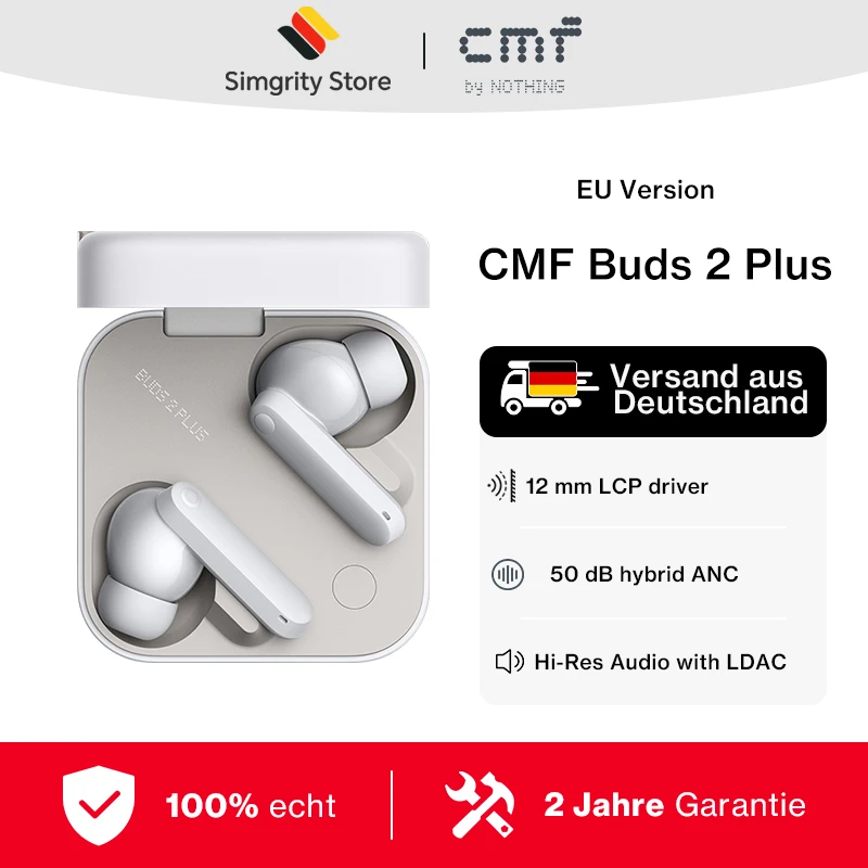 CMF Buds 2 Plus Controlador LCP de 12 mm para sonido rico y equilibrado ANC híbrido de 50 dB - imagen 2