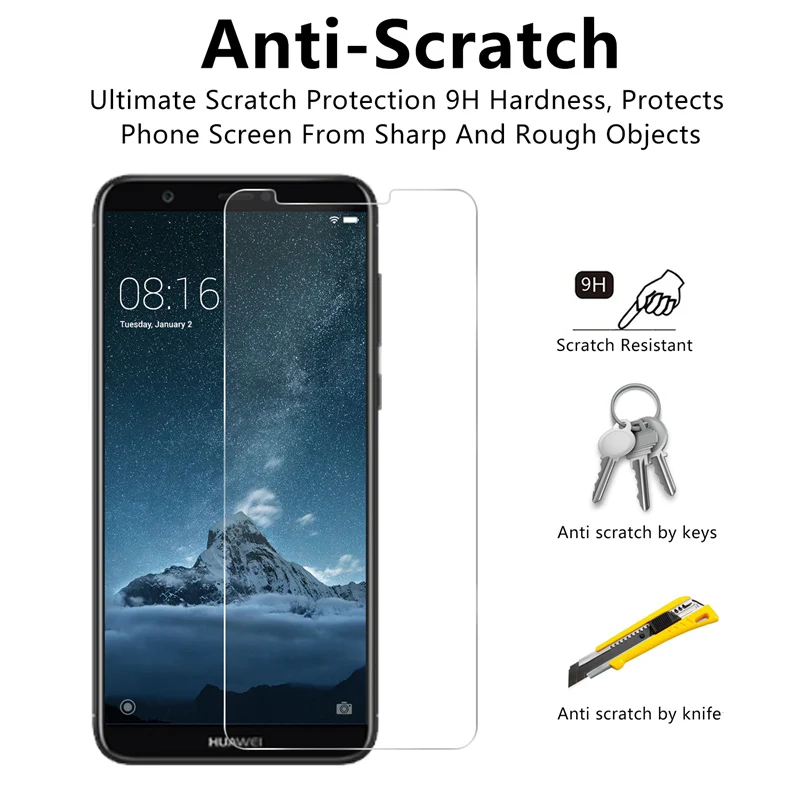 2 uds 9H película protectora dura vidrio templado templado templado para Huawei Mate 20 Lite 10 Pro 9 8 7 Protector de pantalla transparente para Huawei Mate S - imagen 4