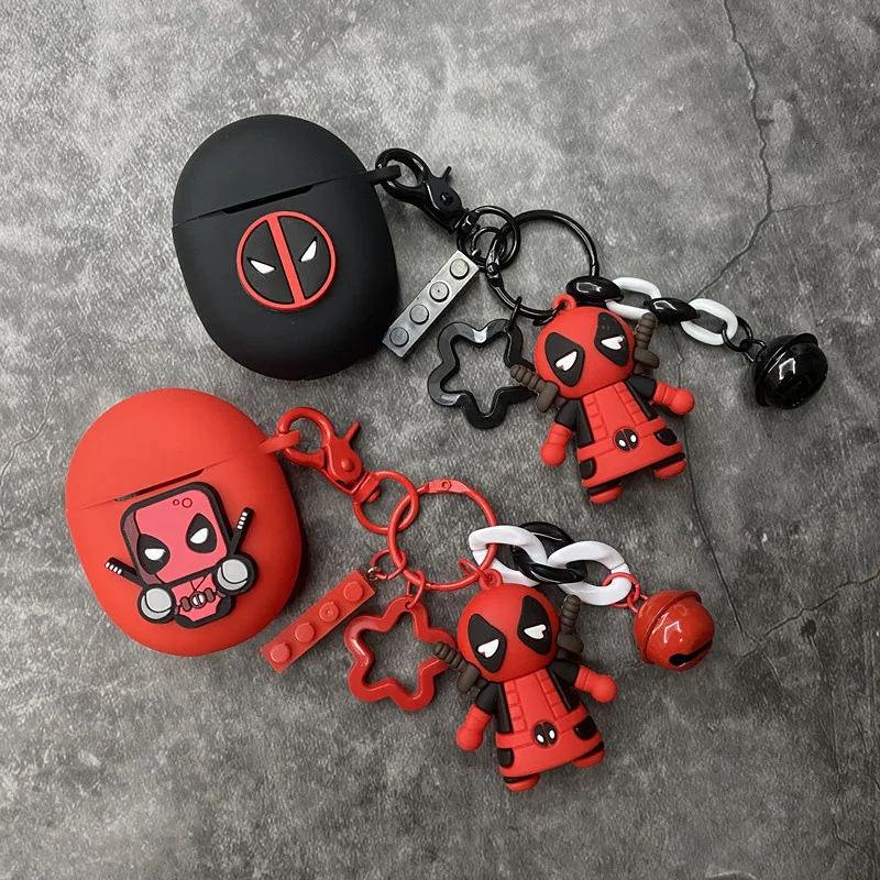 Para Google Pixel Buds Pro 2/serie A Beast Kingdom Marvel Deadpool funda para auriculares inalámbricos de silicona con llavero