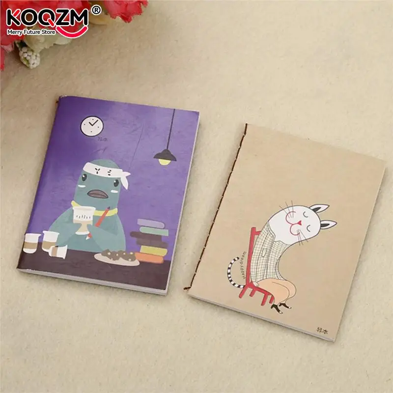 Bloc de notas Retro de 20 páginas/hoja, cuaderno de imagen de dibujos animados encantadores coreanos, Vintage para niños, papelería, altura: 8cm - imagen 5