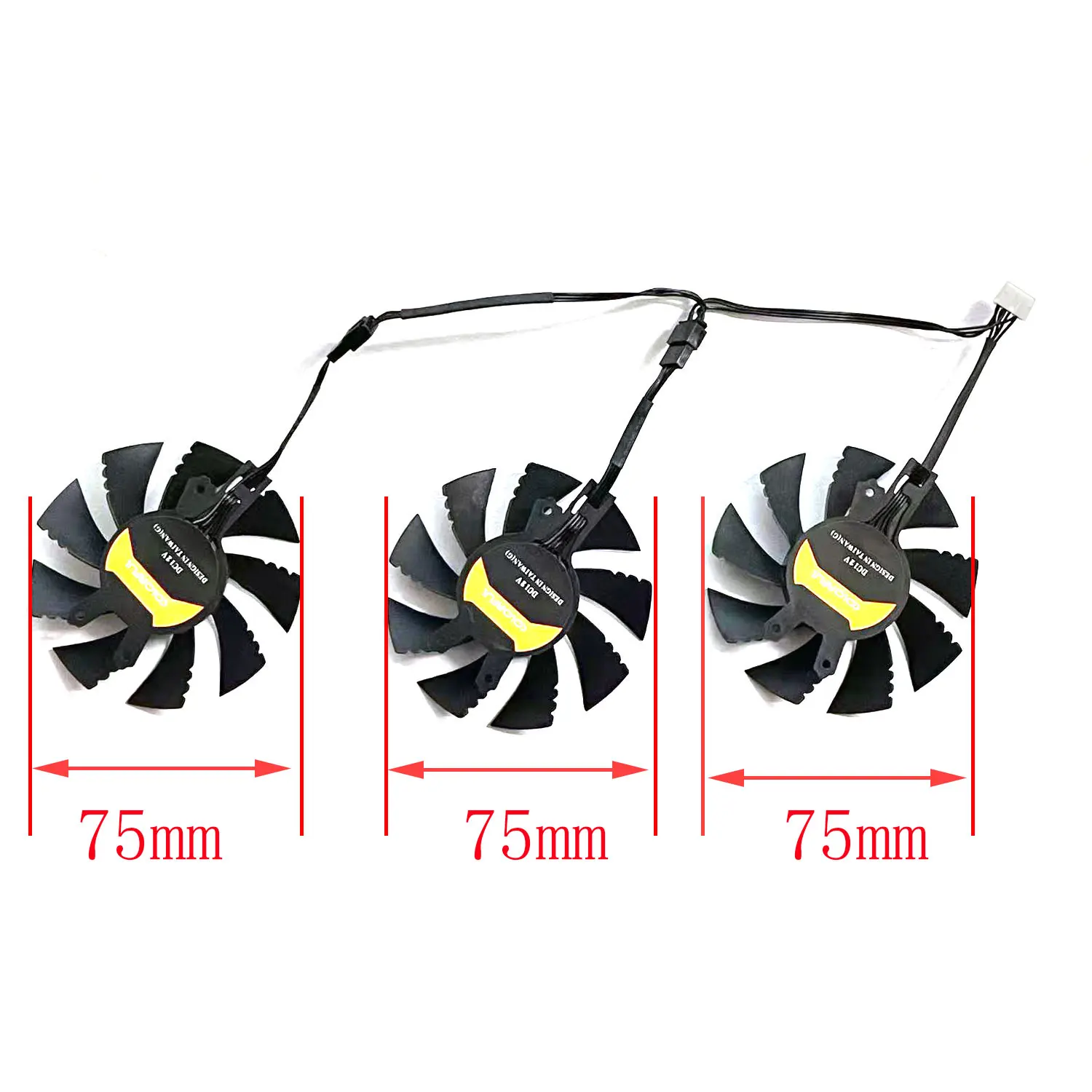 Nuevo ventilador gráfico enfriador GPU GTX1060 de 75MM y 4 pines para ventiladores de tarjeta de vídeo iGame GTX 1060 GTX 1070Ti GTX 1080 GTX 1050 RX2060 coloridos