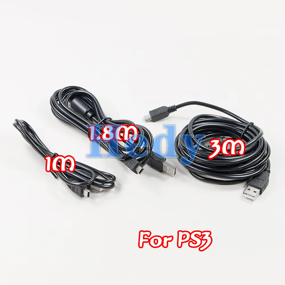 Cable USB de carga para mando PS3 – Negro - imagen 2