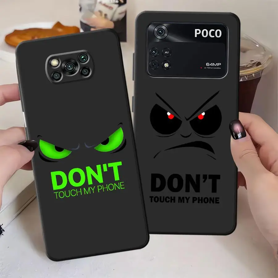 Funda de teléfono suave negra con diseño de ojo fresco de dibujos animados para Xiaomi Poco M3 M4 M7 Pro X3 X4 X5 X7 Pro C61 F3 F1 C40 C71 C75 C50 M5 - imagen 5