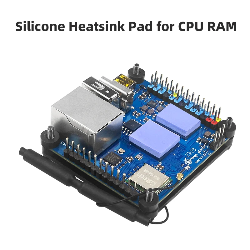 Orange Pi Zero 3 Case Aluminum Alloy Shell Passive Cooing CPU RAM Silicone Heat Sinks Optional Power Supply for OPI Zero 3 - imagen 2