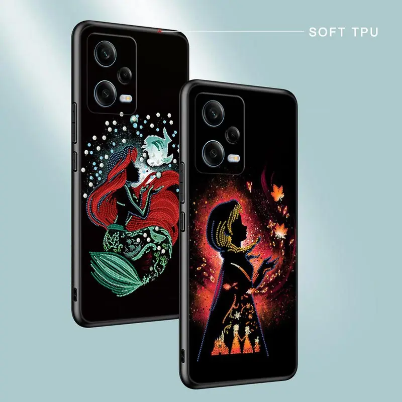 D-disney princesa Bella Ariel Mulan funda para Xiaomi Redmi Note 13 12 Pro Plus 11 10 9 8 Pro 12S 11S 13C 12C 10C funda de teléfono - imagen 3