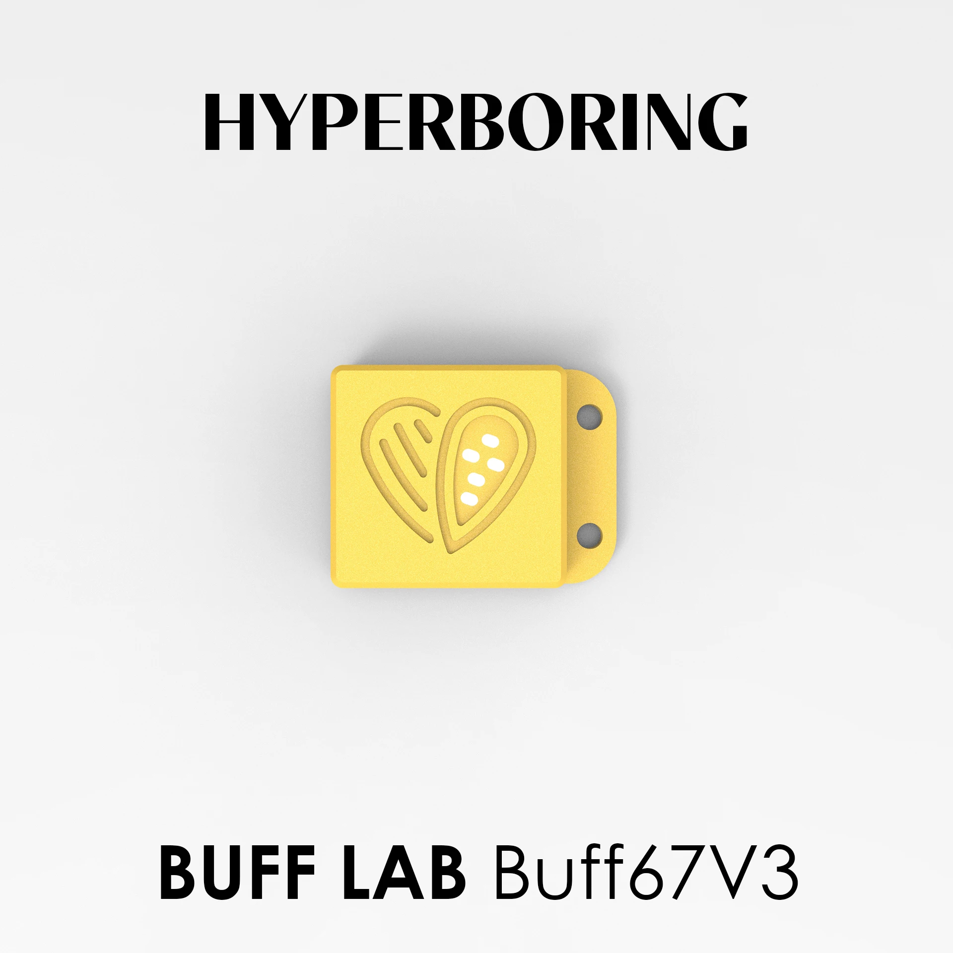 Hyperboring-insignias de teclado personalizadas, Kit de teclado de Coco, color rosa, amarillo y blanco, Buff Lab Buff67 V3 - imagen 5