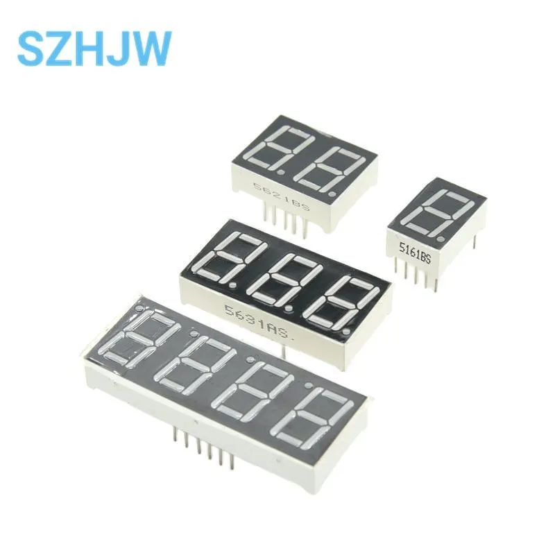 10 unidades de 0,36/0,56 pulgadas 7 segmento 1/2/3/4 bits tubo Digital rojo cátodo común LED Pantalla de dígitos 8x8 Led celosía matriz de puntos rojo brillante