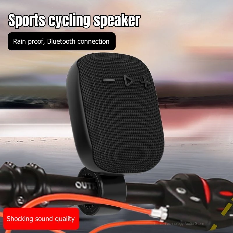 Altavoces estéreo inalámbricos para bicicleta al aire libre, altavoces deportivos portátiles para ciclismo, micrófono incorporado, a prueba de golpes, caja de sonido Bluetooth impermeable IPX4 - imagen 2