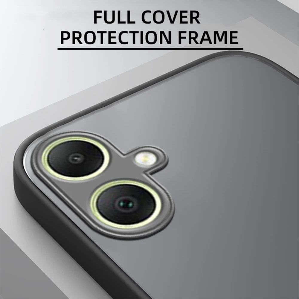 Funda de teléfono mate translúcida para Samsung Galaxy A06 6,7 pulgadas protección de cámara cubierta trasera dura para Samsung A05 A07 A17 A05S - imagen 2