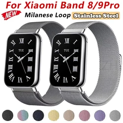 Correa de bucle milanés para Xiaomi Mi Band 9 Pro/Mi Band 8 Pro Correa de repuesto Correa para Redmi Watch 4 5 6 pulsera