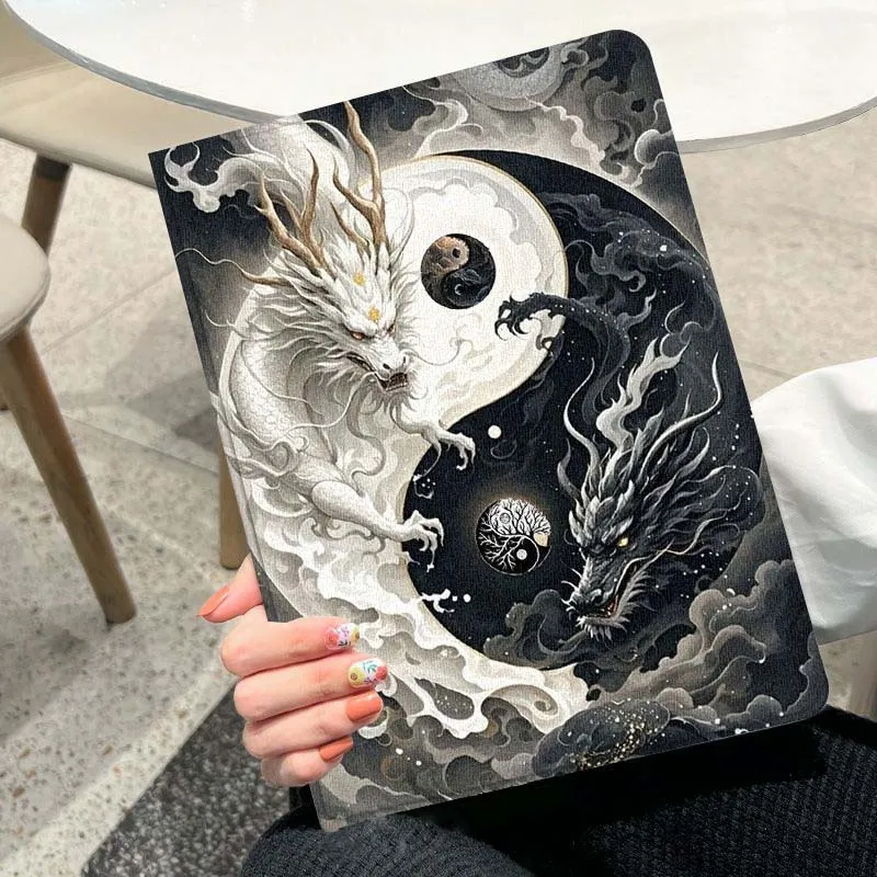 Funda para tableta de lujo Cool Art Dragon Comics para iPad Pro Air 2 3 4 5 6th 7th 11th Gen 10,2 9,7 11 10,5 10,9 12,9 13 pulgadas