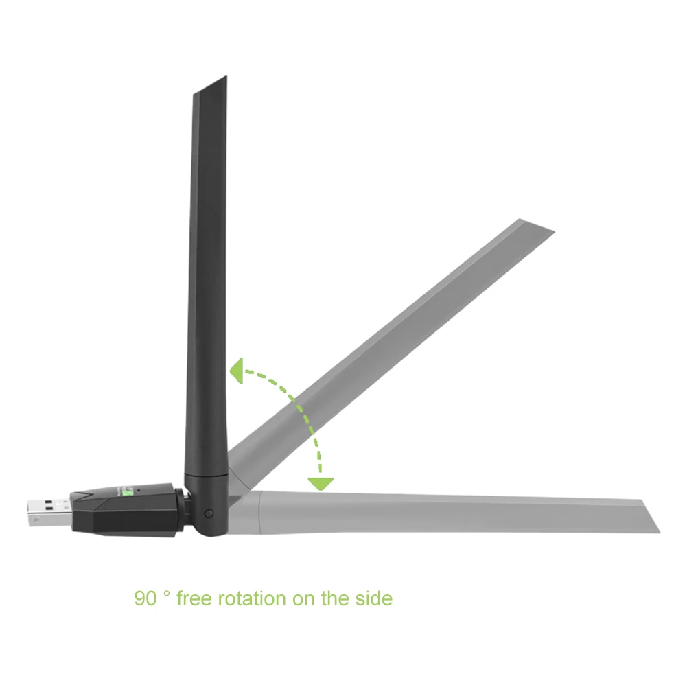 Adaptador USB WiFi de 600Mbps, antena Dongle de banda Dual de 2,4G/5Ghz, receptor de tarjeta de red Ethernet, 802.11a/b/g/n/ac para PC - imagen 5