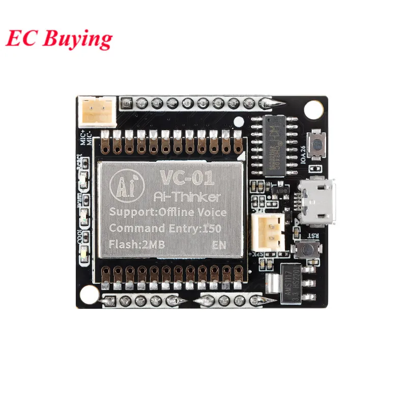 VC-02-Kit VC-01 AI Placa de desarrollo de voz sin conexión pura sin red inteligente Reconocimiento sin conexión Módulo de control de voz en inglés - imagen 5