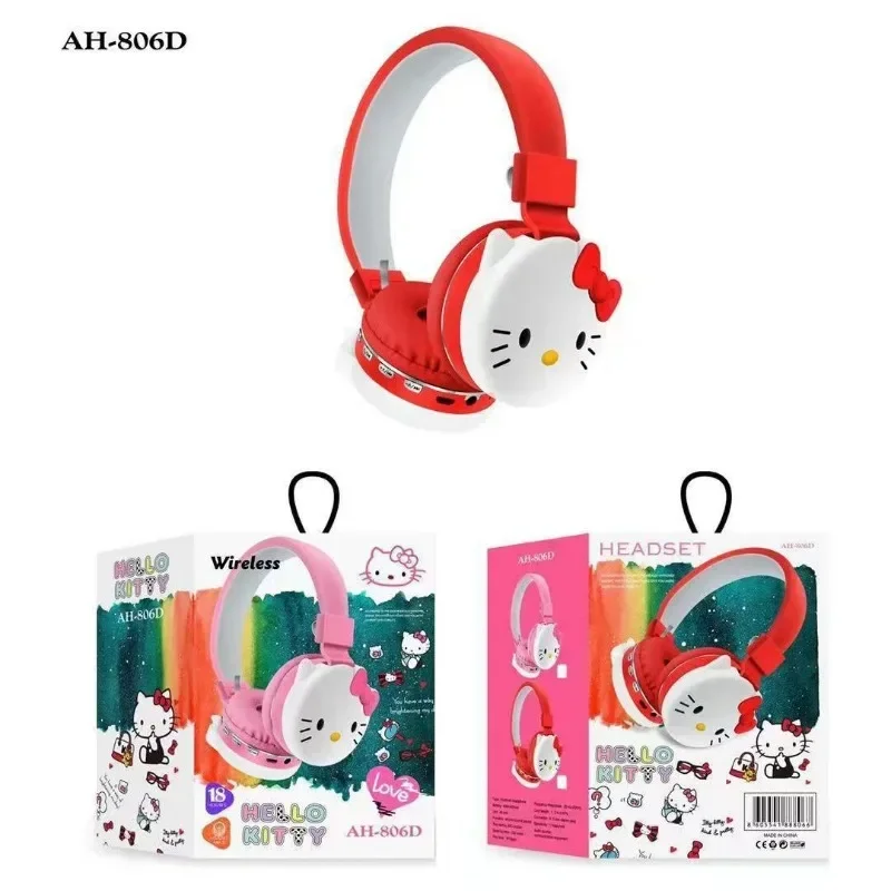 Sanrio Hello Kitty Kuromi auriculares Bluetooth auriculares inalámbricos dibujos animados con micrófono auriculares ligeros plegables para teléfonos portátiles - imagen 5