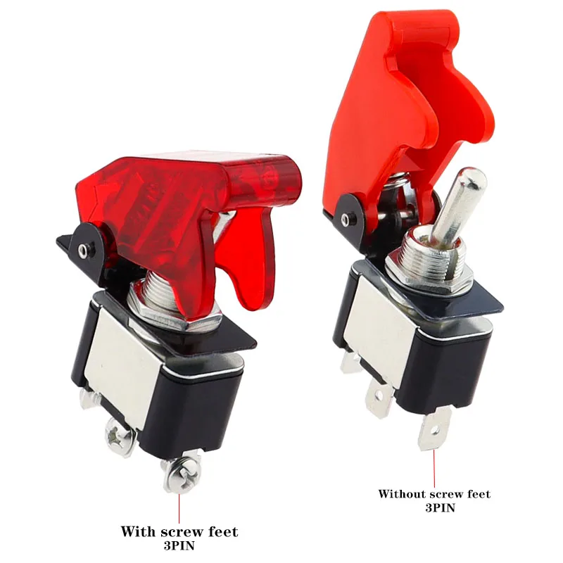 1 Uds KN3A-101 interruptor de palanca brazo basculante 2 pines 2/engranaje ON-OFF10A 125V/250V AC KN3A-102 KN3A-103 tapa 12V 24V 48 220V 110V Universal - imagen 3