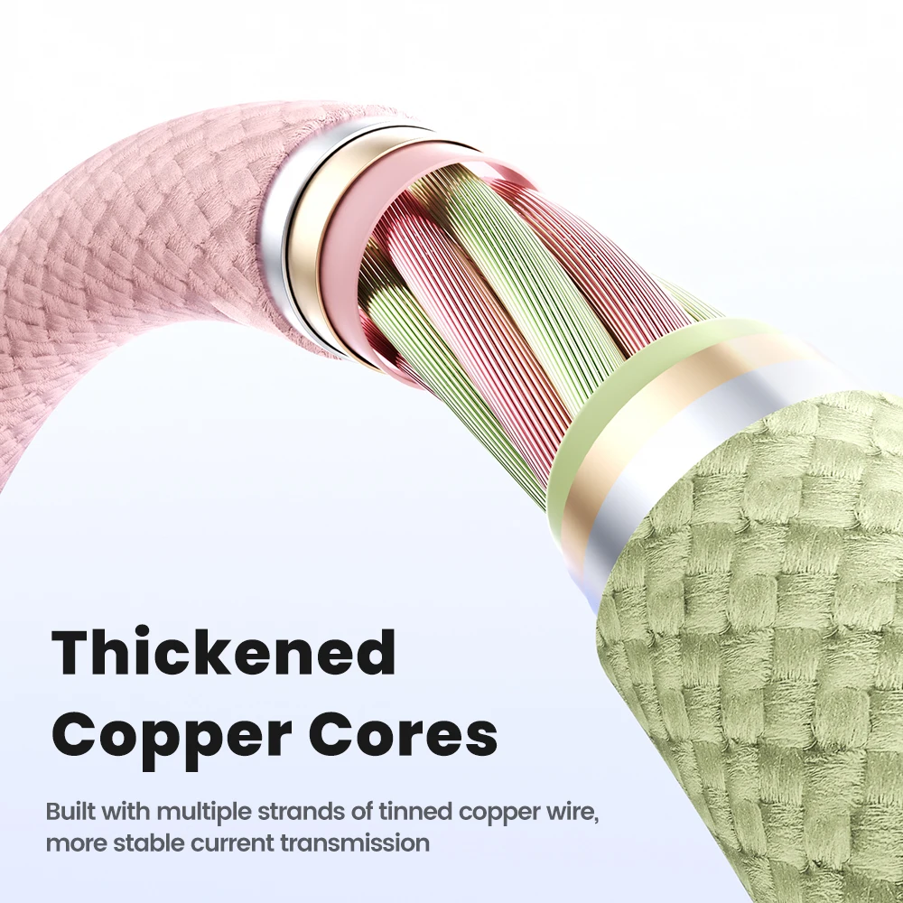 Toocki Cable USB C de dos colores de 240W PD3.1 QC4.0 carga rápida para Macbook iPhone 17 16 Samsung Xiaomi Honor Cable tipo C ultra rápido - imagen 4