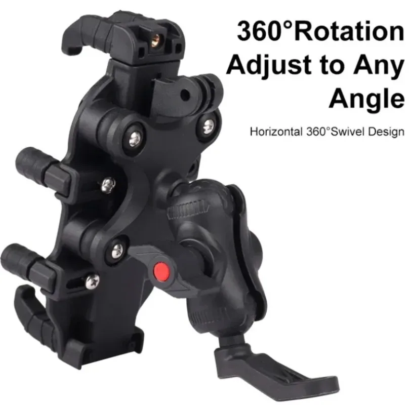 Cargador inalámbrico de 15W, amortiguador para motocicleta, soporte para teléfono con puerto de carga tipo C de 33W, espejo, Motor, soporte para teléfono móvil de bicicleta - imagen 5