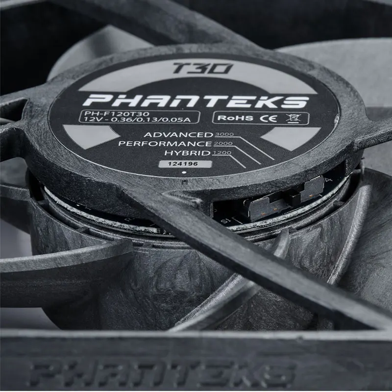 PHANTEKS T30 ventilador de refrigeración de aire y agua PWM de alta presión de grado Industrial de 12CM, rodamiento Vapo doble, potente maestro de enfriador 120X120X30MM - imagen 4