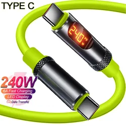 Cable USB-C PD240W para carga rápida iPhone y MacBook