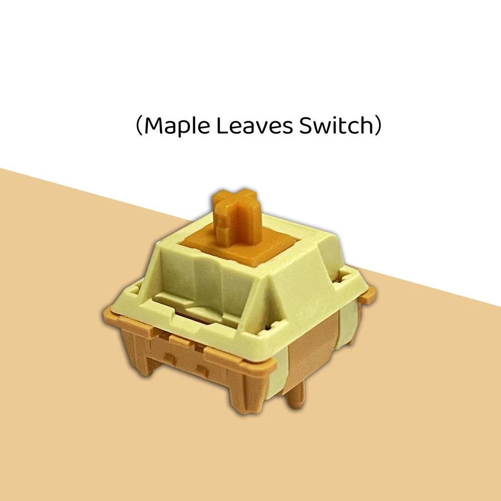 LCET-Teclados mecánicos divididos de plátano amarillo de Arce, interruptores táctiles de 5 pines, Holy Panda, 60g, para Kit de conexión en caliente, teclado para juegos MX - imagen 3