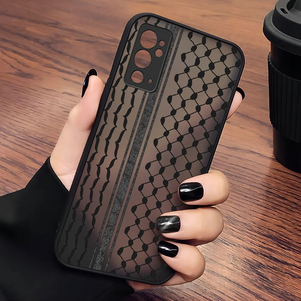 Hattah Keffiyeh funda para Samsung A73, A72, A71, A53, A52, A51, A42, A33, A32, A31, A30, A23, A22, A14, A13, A12, 4G, 5G, Capa transparente mate