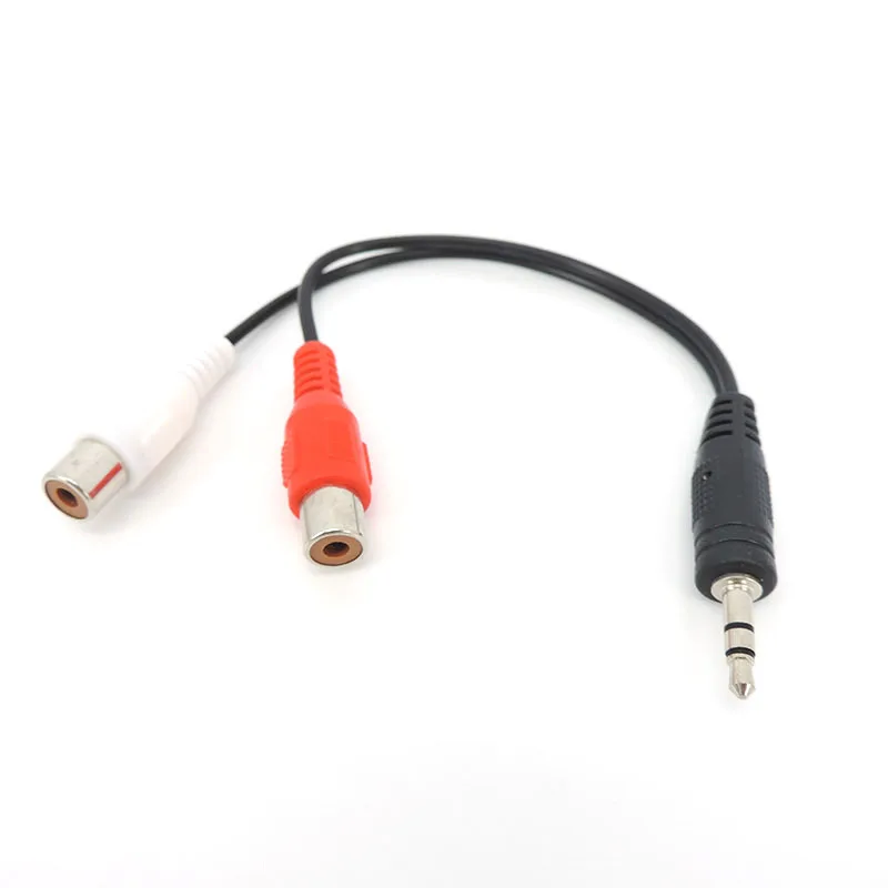 Conector hembra macho de 3,5mm, cable adaptador de Audio RCA hembra macho de 3, 4 polos a 2, 3 vías, cable de conexión a televisores, altavoces, vídeo estéreo A7 - imagen 4