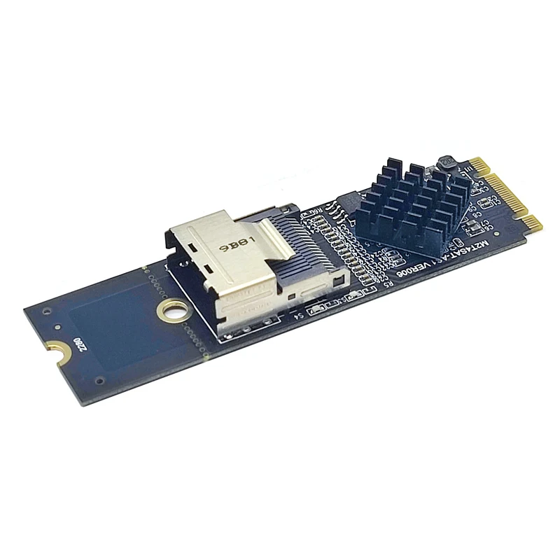 Nueva tarjeta de expansión M.2 NVME a Mini SAS SFF-8087 compatible con 4 puertos SATA3.0 6Gbps HDD SSD SATA controlador SFF8087 a M2 NVME adaptador - imagen 3