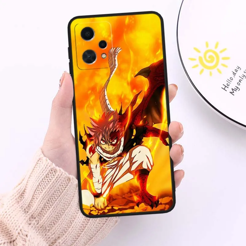 Funda de Anime Fairy Tail para OPPO Realme X7 GT2 GT C67 C55 C53 9 8 12 11 10 Neo Master Plus Pro funda de teléfono negra - imagen 4