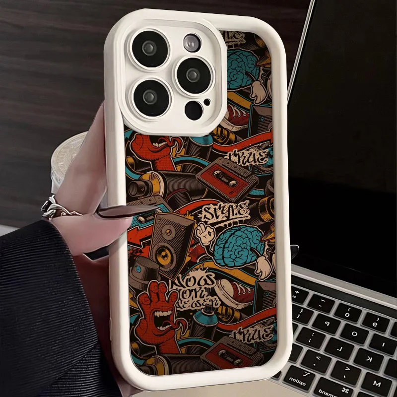 Funda para Samsung Galaxy A54 A53 A34 A14 A52S A52 A55 A33A13A32 A24 A73 A22 A23 4G 5G para Graffiti wall Cool funda de teléfono suave - imagen 3