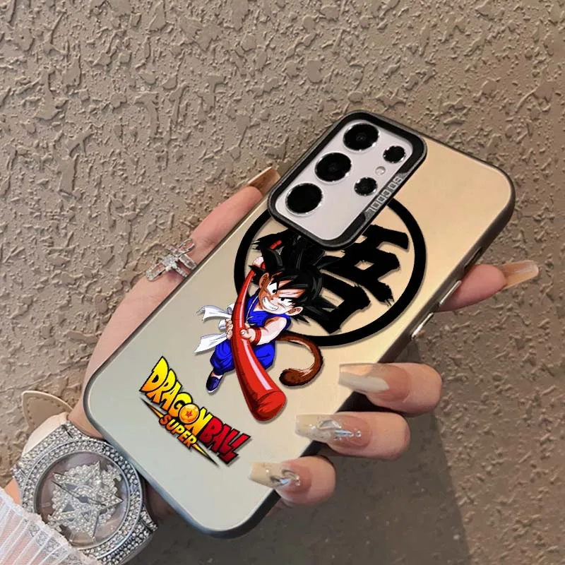 D-Dragon Ball tarjetas Son Goku para Samsung Galaxy A73 A71 A56 A54 A53 A52 A51 A35 funda de teléfono plateada colorida - imagen 3