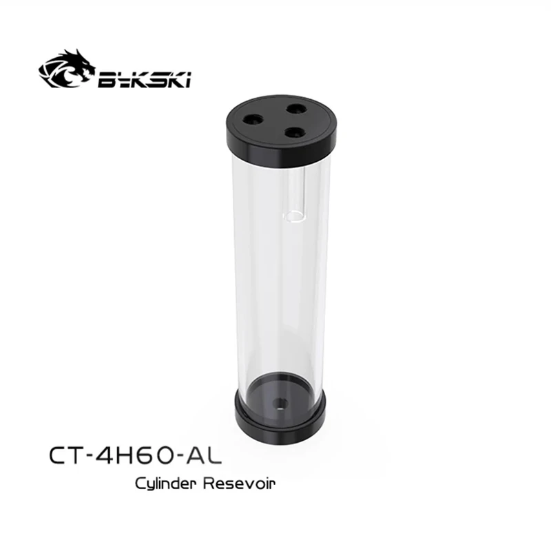 BYKSKI CT-4H60-AL 80/130/180/240mm X 60mm de diámetro tanque cilíndrico refrigerado por agua refrigerante de aleación de aluminio + depósito acrílico G1/4 - imagen 5