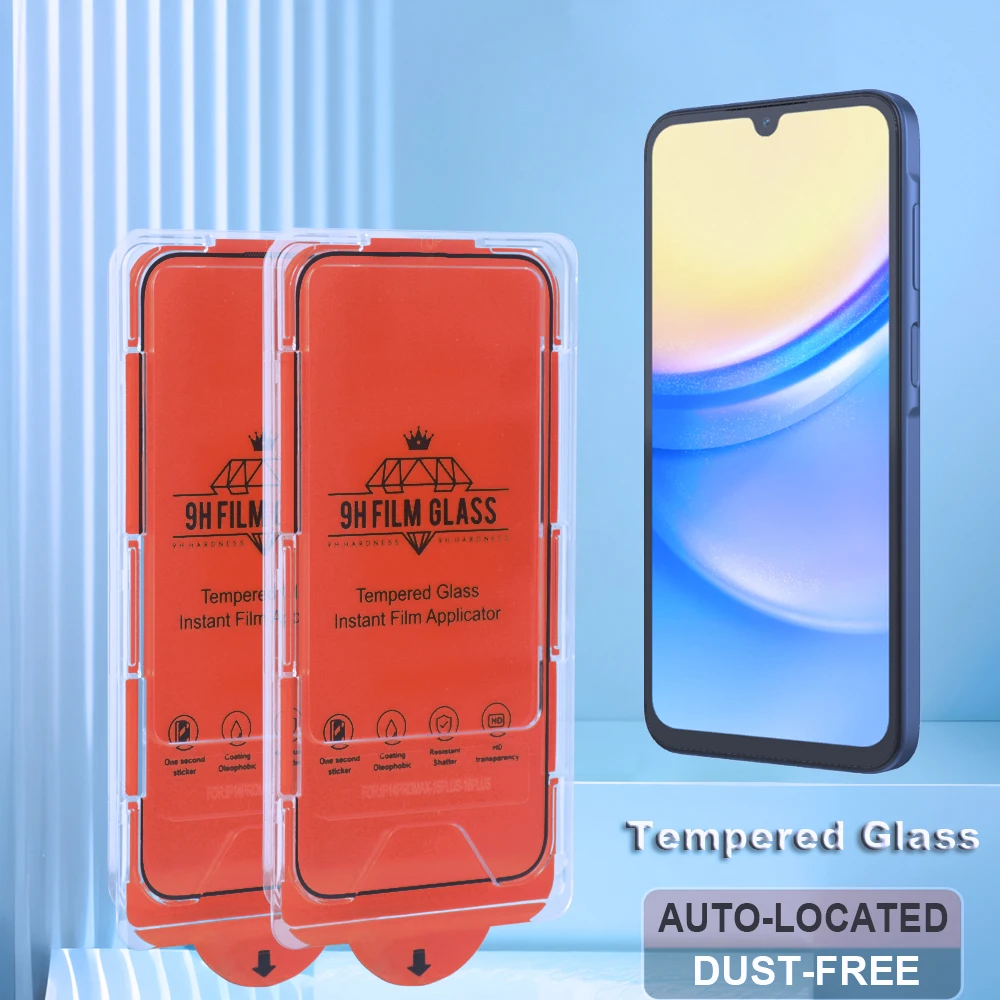 2 uds para Samsung Galaxy S25 S24 Ultra S23 S22 Plus A17 A26 A06 A24 A16 A36 A55 A56 A15 A35 A34 Protector de pantalla de vidrio templado - imagen 2