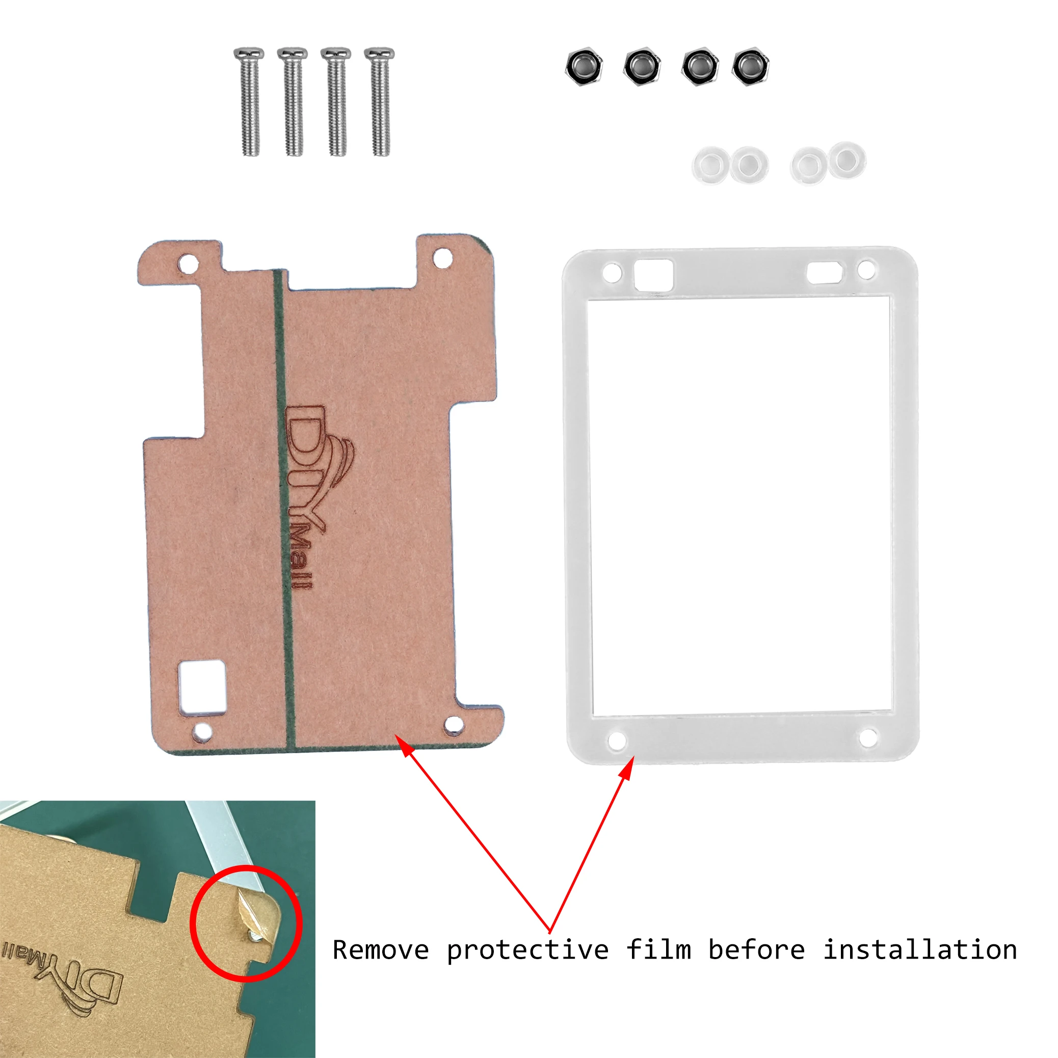 RCmall ESP32-2432S028R Estuche acrílico para pantalla de 2,8 pulgadas ESP32 Pantalla táctil TFT de 2,8 pulgadas JC2432W328C (solo estuche de acrílico) - imagen 2