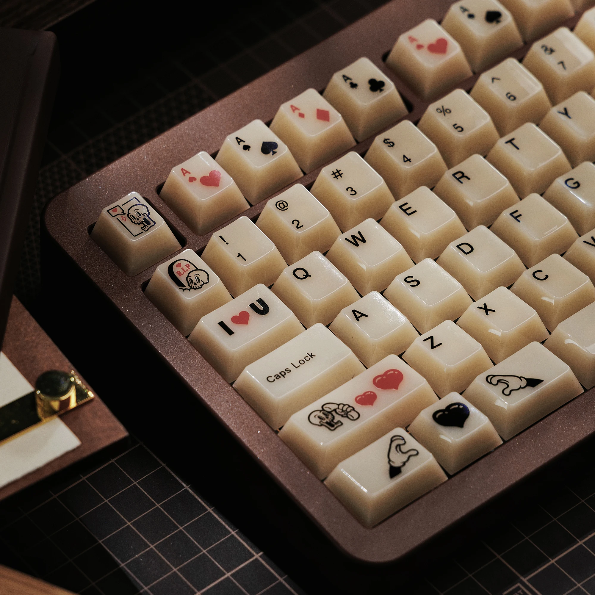 Domikey X JOE goma amor Keycap Cherry perfil PC retroiluminado pantalla de seda para teclado mx 104 xd64 xd68 BM60 BM65 BM68 BM80