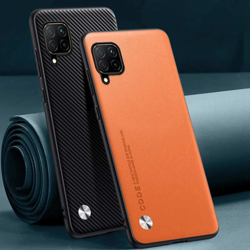 Funda de cuero PU de lujo para Huawei Nova 7i P40 Lite, cubierta trasera mate, protección de silicona, funda de teléfono para Huawei Nova 6 SE Coque - imagen 2