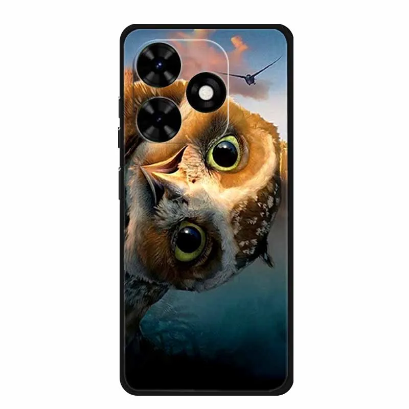 Funda Para Tecno Spark Go 2024 animales pintado TPU silicona suave cubierta de teléfono para Spark Go2024 BG6 Protector Lobo a prueba de golpes Para - imagen 5