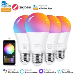 EWelink Zigbee Bombilla Inteligente Regulable E27 RGB – Alexa Google
