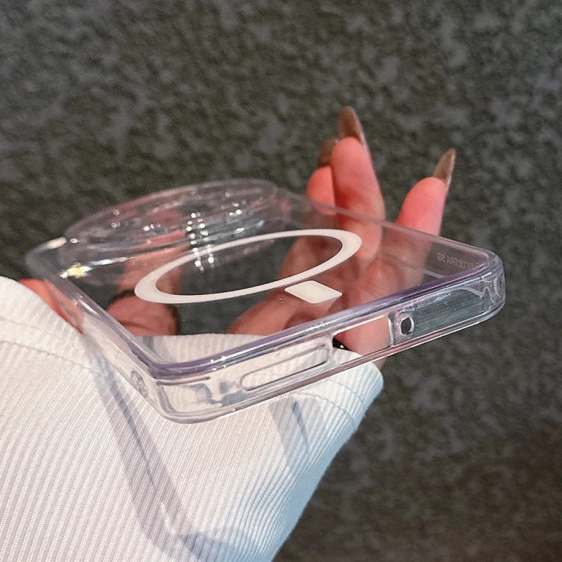 For Magsafe-fundas transparentes de lujo para For Xiaomi Mi 14, 13, 12 Ultra, 13t, 12t Pro, carga inalámbrica magnética, accesorios de cubierta a prueba de golpes - imagen 4